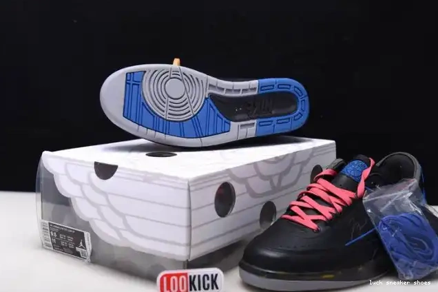 Cheap LUCY SP Black DJ4375-004 Blue Retro Jordan 2 Off-White Low 0407